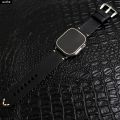 URVOI สําหรับ Apple Watch Ultra series 8 7 6 SE 54 Vintage Crazy Horse สายหนัง Fine สําหรับ iWatch หัวเข็มขัด V เย็บ 49 มม.. 