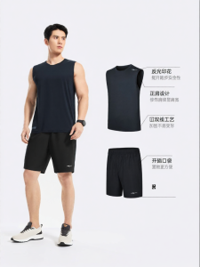 Erke | Mens Quick-Dry Basketball Set Summer New Tank Top Shorts