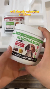 【SG Stock】ZEZY Dog Glucosamine Chondroitin Soft Chews 120pcs | Hip & Joint Supplement with MSM & Omega-3 Relieve Pain & Boost Mobility