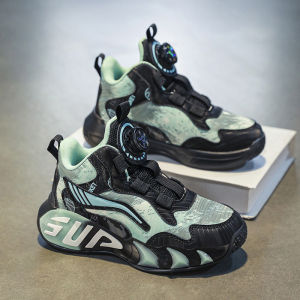 Boys Spring Running Shoes with Rotating Buckles