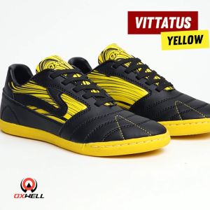 Oxwell Vittatus - Sepatu Futsal Anak Laki Laki Junior Lokal Brand Berkualitas Hitam Kuning