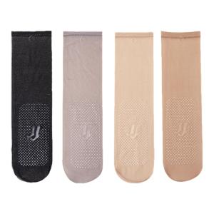 Miiow | Silk Stockings Womens Summer Thin Invisible Seamless Anti-snag Anti-slip Crystal Short Tube Cat Person MiiOW Nylon Fabric