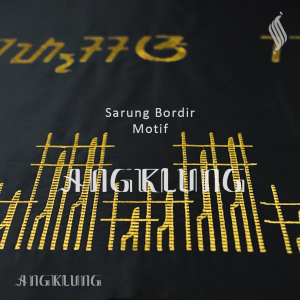 Katsae - Sarung Bordir Motif Angklung 100% Timbul Bordir Sarung Pria Dewasa Sarung Sholat
