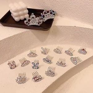 Kẹp tóc Xước tóc hình vương miện đính đá lấp lánh dễ thương quý phái cho bé gái