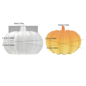 3D Halloween Pumpkin Scented Candle Silicone Mold Halloween Home Decor Plaster Resin Craft Gifts Handmade Making Mould