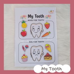 [Ready Stock]Montessori Kids Busy Book Shapes Recognition Time Recognition Body安静书