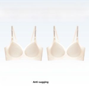 Miiow | Ultra-Thin Breathable Maternity Nursing Bra No-Trace Comfortable Open-Cup Anti-Sagging Wireless Underwear Nylon V-Neck Summer