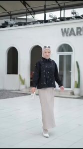 Kemeja Wanita Bordir Flower | Kemeja Wanita Oversize | Kemeja Wanita Lengan Panjang | Atasan Wanita Remaja Kekinian Terbaru Outfit