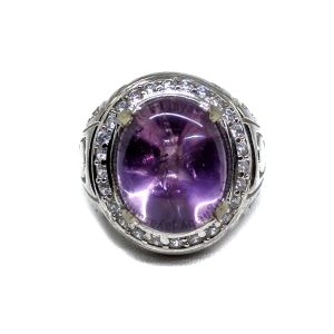 Natural Batu Permata Kecubung Kalimantan Cutting Bawah KK01