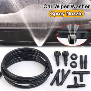 2M Car Wiper Cleaning Hose Set Universal Front Windshield Spray Pipe T Y I Type Joint Washer Pipe Nozzle Connector Kit Auto Accessories