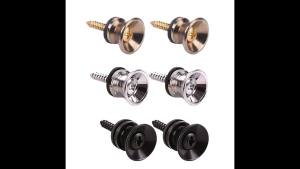 2pcs Guitar Pegs for Acoustic Electric Bass Ukulele Guitar Strap Buckle Button Lock Pins Metal End Locking Parts Accessories