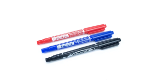 50pcs Oil-based Double-ended Line Marker Black/Blue/Red