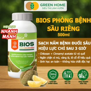 Chế Phẩm Sinh Học Bacte Bios Phòng Bệnh Sầu Riêng Green Home Chai 500ml Hiệu Lực Nhanh Mạnh