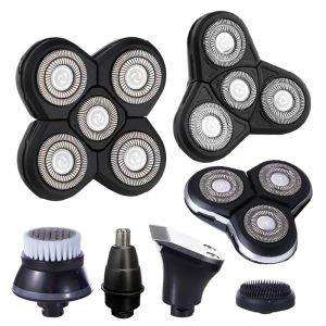 Replacement Electric Shaver Head Nose Trimmer Hair Clipper Head Facial Cleaning Brush Spare 3D 4D 5D Floating Razor Beard Head
