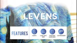 Levens Van Gogh The Starry Night Throw Blanket Abstract Theme Decor for Couch Bed Sofa Travelling Camping Birthday Christmas Soft Cozy Lightweight Flannel Fleece Blankets for Kids 50"x60"