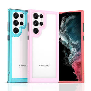 Ốp Lưng KISSCASE Ốp Điện Thoại Cho Samsung S23 Ultra S23 + S23 Acrylic Trong Suốt Điện Thoại Bảo Vệ