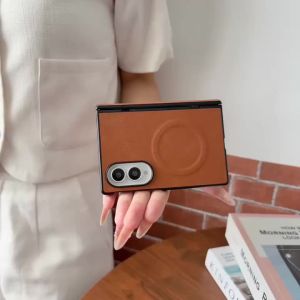 szhaiyu | Leather Phone Case for Samsung Galaxy Z Fold 8 Ultra 7 6 5 4 Front Protection Film Hinge for MagSafe Magnetic Hard Shell Cover