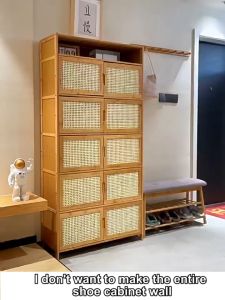 RRH Storge Cabinet Shoe Cabinet Dust Rack Dustproof Bamboo 3/4/5Layer Multi-function Rack
