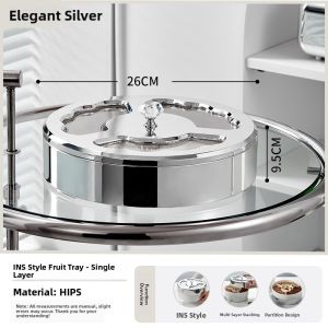 MONLEYTA | Luxury Fruit Tray Nordic Style Plastic Candy Plate For Living Room Tea Table Moving New Home Decoration High End Sensation