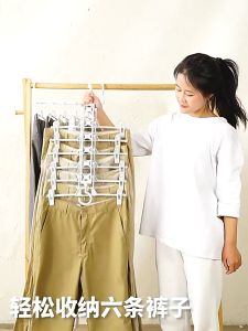 Multi-functional Folding Scarf Holder Clip Pants Magic Hanger Wardrobe Drying Rack Tudung Clip Hijab Gantung HH188