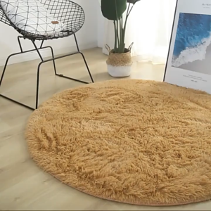 Circular minimalist Nordic style fluffy carpet home bedroom living room floor mat