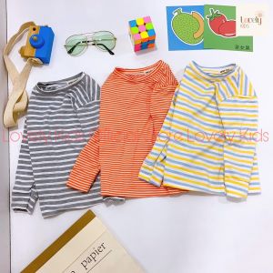 Áo Thun Sọc Dài Tay Cho Bé Trai Bé Gái 8-18kg MINKY MOM [Giá Sốc] Áo Thun Tay Dài Thu Đông Cho Bé Trai Gái ÁO DÀI SỌC Lovely Kids Official Store