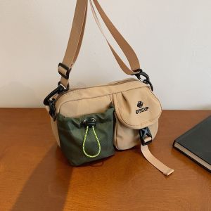 Street Style Workwear Inspired Multi-Pocket Oxford Cloth Single Shoulder Bag Trendy Crossbody Bag for Men And Women
