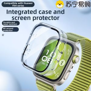 Huawei Watch Fit4 Sport Smart Bracelet PC Integrated Tempered Glass Protective Cover Nylon Strap 1669Y Durable TPU Film