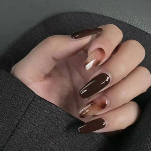 MONLEYTA | Handmade Nail Art Stickers Short And Long Wearing False Nails For Autumn Winter New 2025 Fashion Sensation Beauty Nail Patches