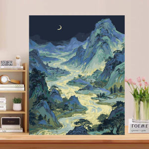 Bộ Tranh Sơn Dầu Phong Cảnh Cổ Điển Tự Làm Theo Số Bộ Sưu Tập Tranh Acrylic DIY Dành Cho Người Lớn Trang Trí Nhà Cửa Tranh Vẽ Trên Vải Bố Di Động Có Số.