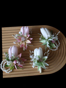 Vườn Hoa Cưới Tulip Giả Giữ Ẩm Hoa Cưới Cảm Ơn Cô Dâu Bridesmaid Vị Trí Đeo Cổ Tay Vật Dụng Đám Cưới Trang Trí Nhà