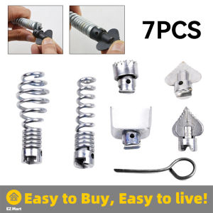 【Fast Shipping】 16mm Spring Cutter Head Dredging Tools Drain Cleaner Sewer Sinks Basin Pipeline Clogged Remover for Bathroom Kitchen Toilet Cleaning CYB-Pipeline-Dredging-Head-7PCS/Set