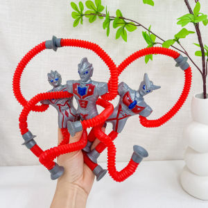 Interactive Stretchable Superhero Vacuum Toy for Boys And Girls Glowing Flashing Educational Stress Relief Cartoon Character