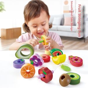 WOWEIAOKUANG | Early Education Toy For 1 Year Old String Beading And Fruit Threading