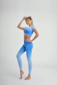 Bộ Quần Áo Thể Thao Nữ Tập Gym YoGa Chất Vải Dệt Form Chuẩn Tôn Dáng Co Dãn 4 Chiều