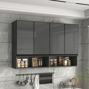 ATTICLIVING | Wood and Aluminum Wall Mounted Storage Cabinet