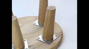 【Local Delivery】6/10/15cm Solid Wood Furniture Legs Inclined Cone Sofa Chair Replacement Feet Bed Cabinet Table Leg