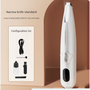 Pet Nail Grinder LED Display Dog Cat Low Noise USB Rechargeable Electric Trimmer 3 Speeds Painless Grooming Tool