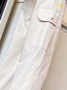 Celana kasual pria bergaya Korea Celana basisCelana panjang berwarna solid Celana lebar Celana kasual longgar dengan banyak saku