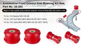 Đỏ Polyurethane Trước Tay Điều Khiển Bushings Bộ Cho VW Beetle MK4 Golf/Jetta MK2 MK3 MK4 85-06 Phụ Kiện Xe Hơi 22-202