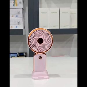 New Dazzling Gold Handheld Small Fan Minimalist With Base Usb-charging Portable Phone Holder