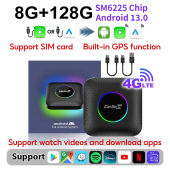 [ SG ] CarlinKit Ai Box Wireless Carplay Adapter Android 13 8-Core 8+128G Built-in GPS Wireless Android Auto Apple Carplay Dongle Car Link Kit Tbox LED 车连易