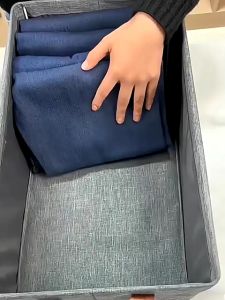 [HJS] Kotak Penyimpanan Lipat Organizer Box Kationik / Kotak Tempat Penyimpanan Baju/Mainan/Buku/ Selimut / Storage Pakaian