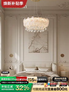 Luxurious French Style Crystal Chandelier Full Spectrum Artistic Bedroom Dining Room Light Fixture Smart Control LED Bulb Included