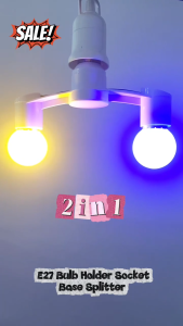 LGAO 3 in 1/4 in 1 E27 Base Socket Splitter LED Light Lamp Bulb