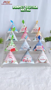 Paket 10 pcs Dompet Segitiga Ketupat Merry Christmas - Pusat Grosir Eceran Dompet Ketupat Seri Natal