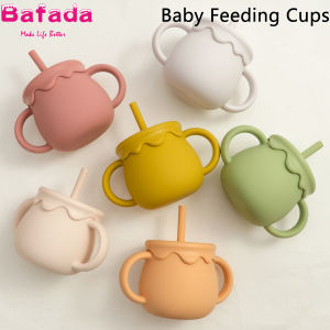 Bafada Honey Jar Baby Feeding Cups Sippy Foods Grade Silicone Drinking Cup Solid Food Container Snack Cup Infant Dual Purpose Environmental Protection Non-Slip No Odor