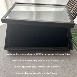 Large Capacity 100 Slot Earring And Necklace Organizer Box Transparent Visual Jewelry Display Stand for Vendors And DIY Use