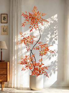 LIANYOU | Realistic Imitation Nandina Domestica Plant Red Pot