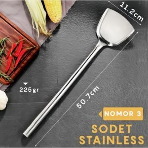 SPATULA JUMBO/ SUTIL STAINLESS BESAR/ KODEK BESI TEBAL